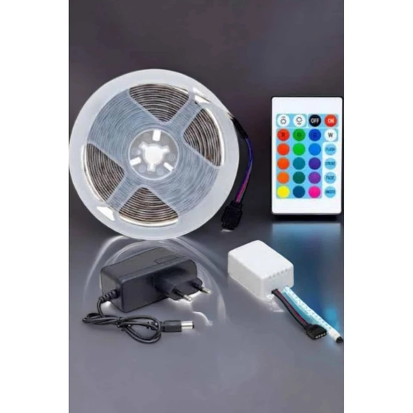 Led Işık 5 Metre Şerit Led RGB Işıklı - Resim 5