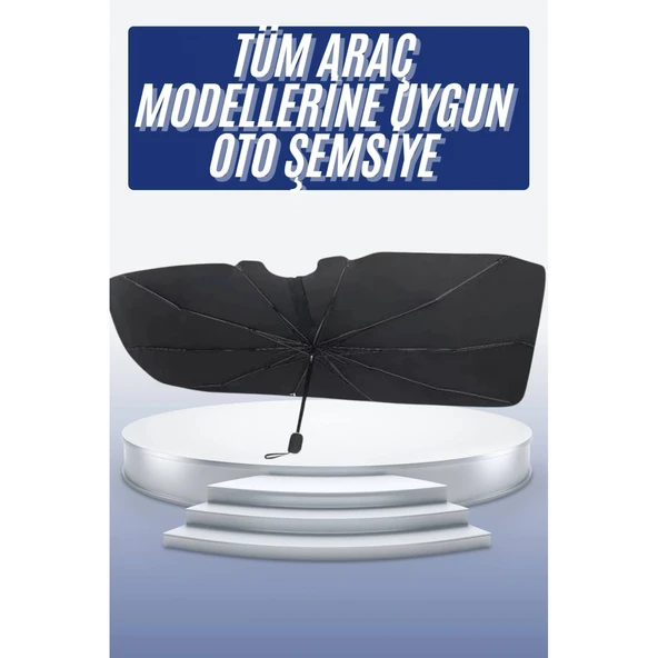 Oto Ön Cam Güneşliği Otomatik Katlanabilir Gölgelik Oto Cam Şemsiye ürün görseli 1