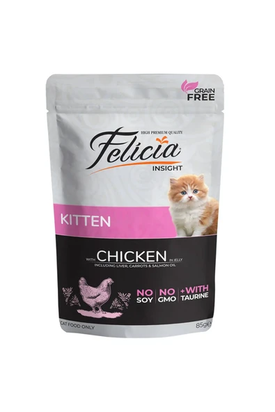 Felicia Kitten Kedi Pouch Tavuklu 85 Gr X 12 ürün görseli 1
