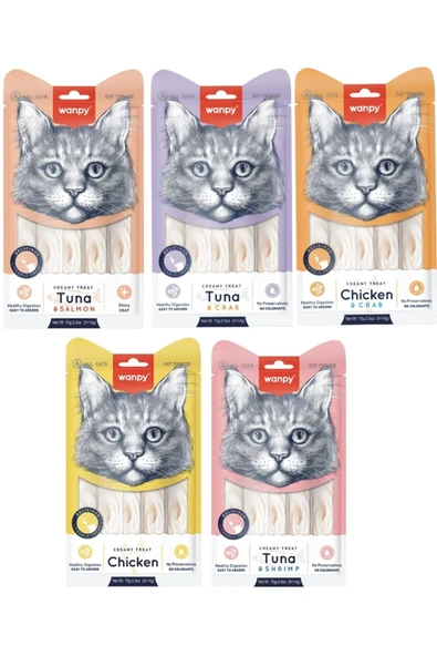Wanpy Kedi Krema 5 li Paket ürün görseli 1