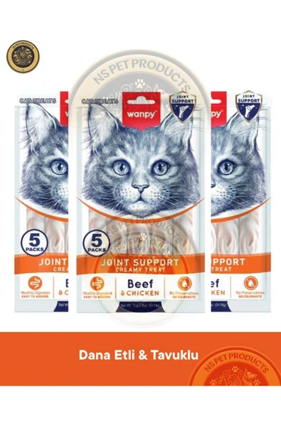 Wanpy Kedi Ödül Krema Joint Support Dana Tavuk ürün görseli 1
