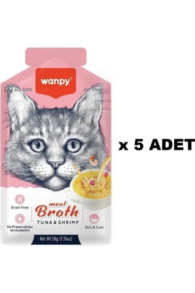 Wanpy Kedi Çorba Ton Karides X 5 ürün görseli 1