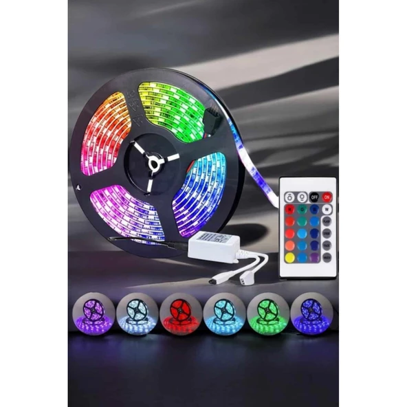 Led Işık 5 Metre Şerit Led RGB Işıklı - Resim 3