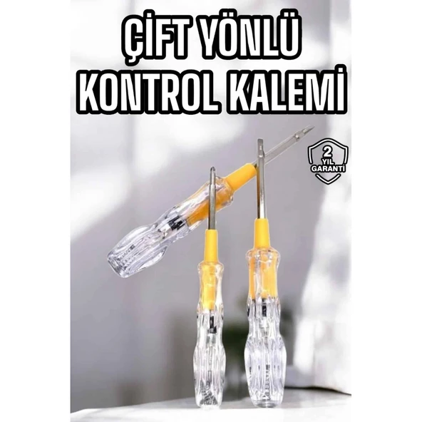 Çift Taraflı Elektrik Kontrol Kalemi Şeffaf Tornavida ürün görseli 1