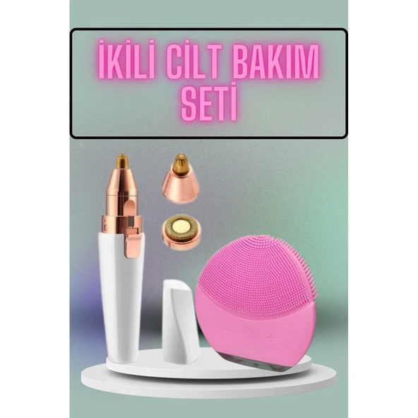 Kulak Burun ve Yüz Epilasyon Aleti ve Yüz Masaj Aleti İkili Cilt Bakım Seti ürün görseli 1
