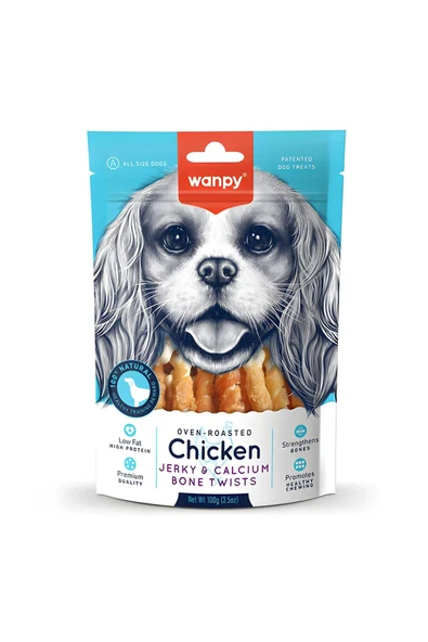 Wanpy Chicken Jerky Calcium Bone Twist X 2 ürün görseli 1