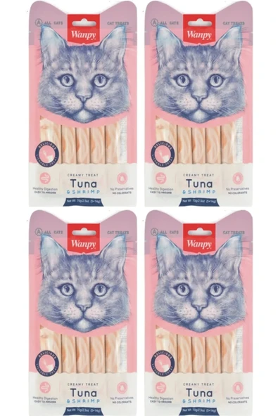 Wanpy Kedi Krema Ton Karides 5 x 14 Gr X 4 ürün görseli 1