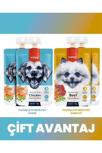 Wanpy Köpek Et Ezme Tavuk Ve Sığır X 2 ürün görseli 1