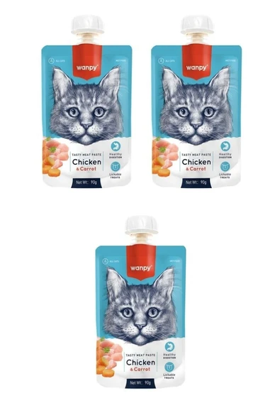 Wanpy Kedi Et Ezmesi Tavuk Havuç X 3 ürün görseli 1