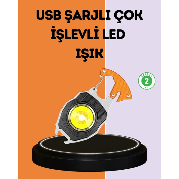 LED Işıklı Acil Durum Düdüklü Anahtarlık Fener ürün görseli 1