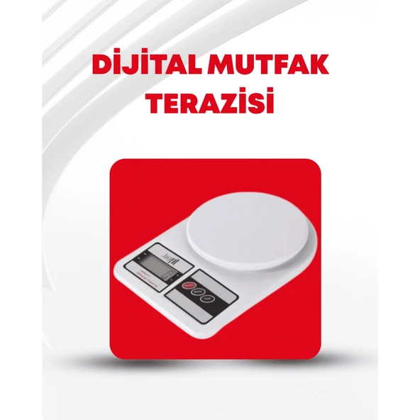 10 Kg Kapasiteli LCD Ekranlı Dijital Mutfak Tartıs ürün görseli 1