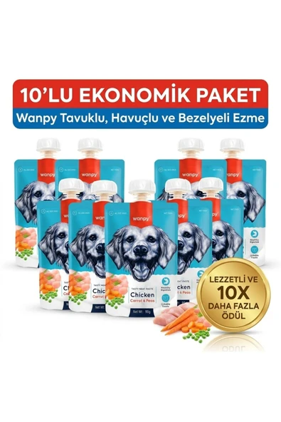 Wanpy Köpek Et Ezme Tavuk Havuç X 10 ürün görseli 1