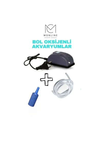 Akvaryum Hava Motor + Hortum + Silindir Hava Taşı ürün görseli 1