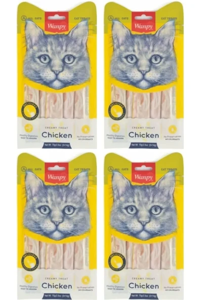 Wanpy Kedi Krema Tavuklu 4 lü ürün görseli 1