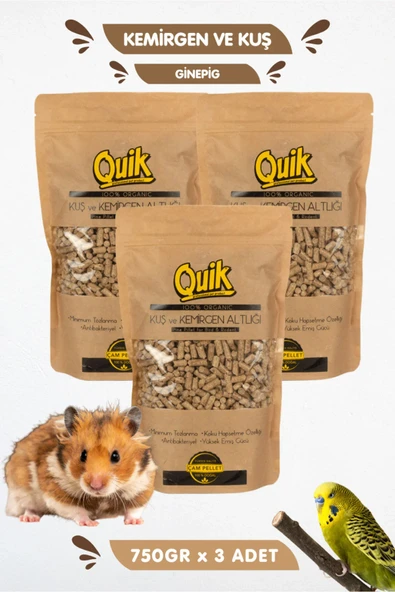 Quik Kemirgen Kuş Altlığı 750 Gr X 3 ürün görseli 1