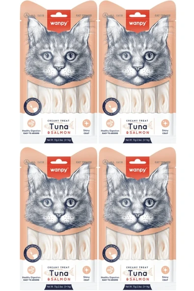 Wanpy Ton Somon Kedi Krema X 4 Paket ürün görseli 1
