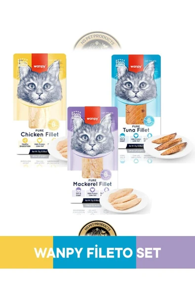 Wanpy Kedi Ödül Fleto 3 lü Set ürün görseli 1