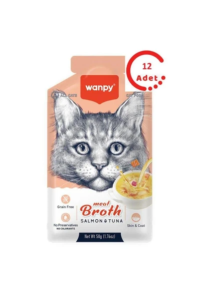 Wanpy Kedi Çorba Somon Ton X 12 ürün görseli 1