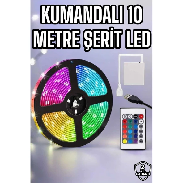 Smart Şerit Led TV Arkası Renkli Kumandalı 10 Metre ürün görseli 1
