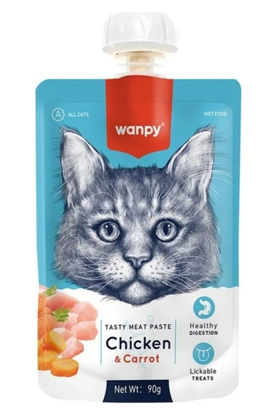 Wanpy Tavuk Havuç Kedi Et Ezmesi X 10 ürün görseli 1