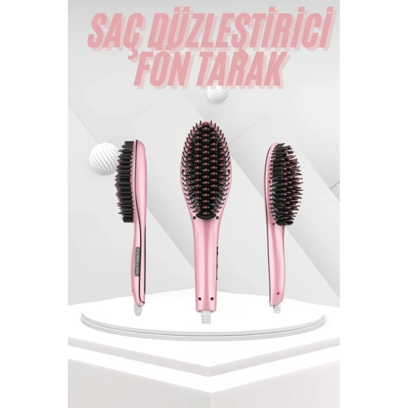 Saç Fırça Akıllı LCD Ekran Pratik Saç Düzleştirici Tarak Pratik Taşınabilir ürün görseli 1