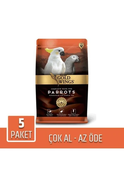 Gold Wings Premium Papağan Yemi 750 gr X 5 ürün görseli 1