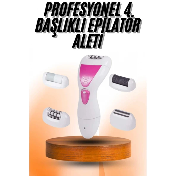 4 Başlıklı Bakım Cihazı Epilatör Tüy Alma Makinesi Topuk Törpüsü ürün görseli 1