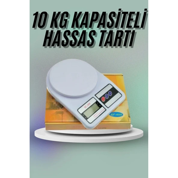 Mutfak Tartısı Dijital Göstergeli Hassas Tartı 10 Kg Kapasiteli ürün görseli 1