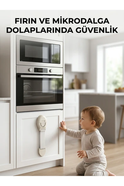 Bebek Güvenlik Dolap Kilidi Çok Amaçlı Çocuk Emniyet Kilit Sistemi ürün görseli 1