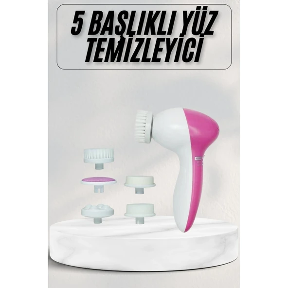 Cilt Temizleme ve Masaj Aleti 5 Başlıklı Akne ve Sivilce Önleyici ürün görseli 1