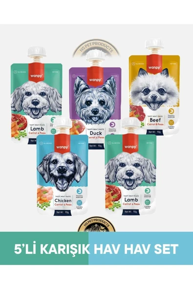 Wanpy Köpek Et Ezmesi Karışık 5 li ürün görseli 1
