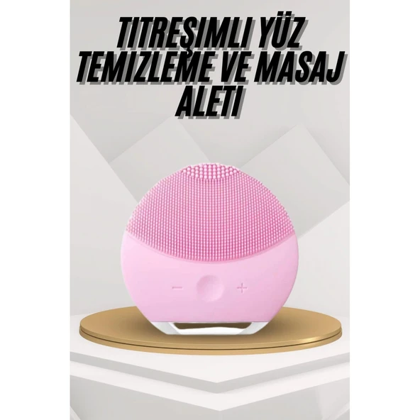 Hassas Ciltlere Özel Titreşimli Yüz Temizleme ve Masaj Aleti ürün görseli 1