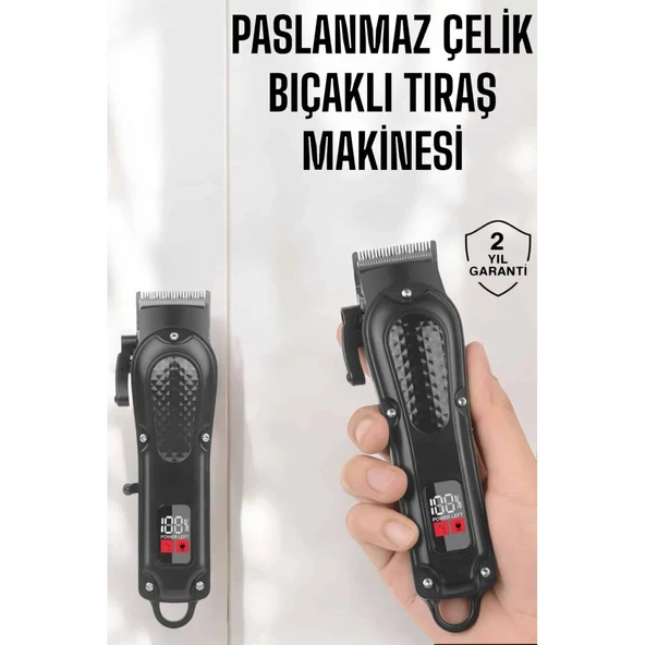 Sıfır Tıraş Makinesi Dijital Göstergeli Paslanmaz Çelik Bıçaklı Taşınabilir ürün görseli 1