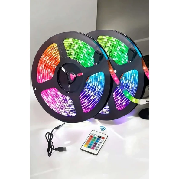Led Işık 5 Metre Şerit Led RGB Işıklı - Resim 4