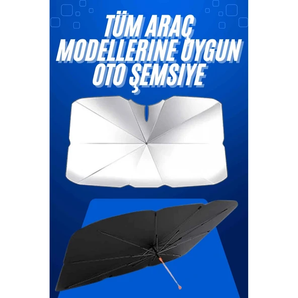 Taşınabilir Oto Cam Güneşliği Katlanabilir Tüm Araçlara Uyumlu Güneş Gölge Koruyucu ürün görseli 1