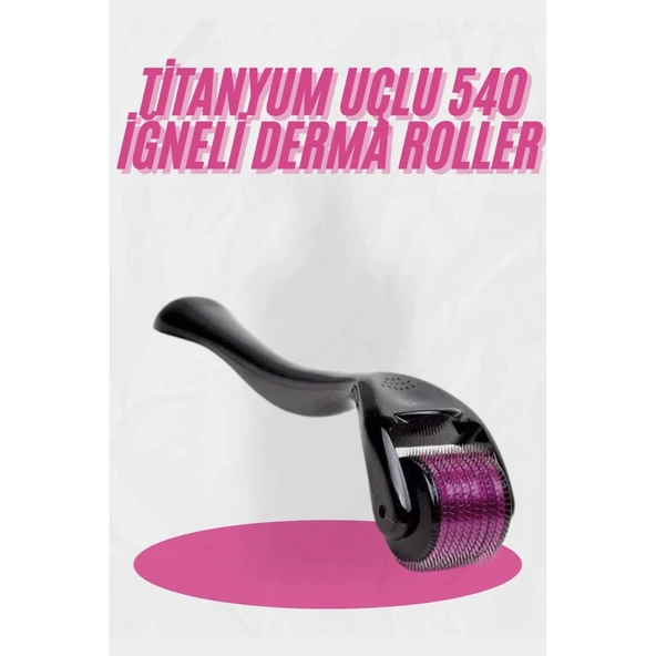 Dermaroller Titanyum 540 Iğneli 1 Mm Saç Kaş Sakal Serum Kullanıma Uygun ürün görseli 1