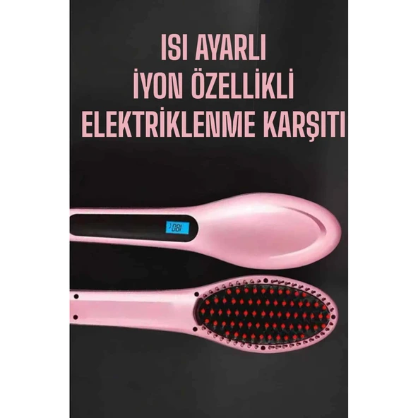 Fön Tarağı Saç Düzleştirici Sıkı Dişli Isı Ayarlı Elektriklenme Karşıtı ürün görseli 1