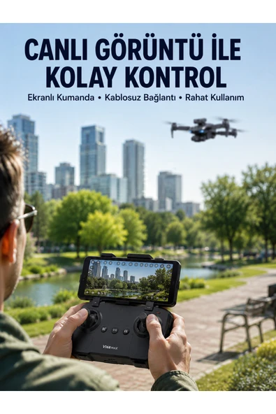 Havadan Çekim İçin Çift Kameralı Kompakt ve Kolay Taşınabilir Drone ürün görseli 1