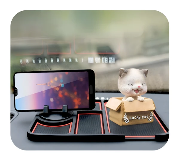 Araç İçi Kaydırmaz Ped 3D Numaratör Telefon Tutuculu Torpido Kaydırmaz XL Kare ürün görseli 1