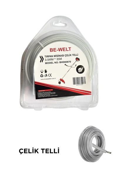 Be-welt Tırpan Misina Çelik Telli - 3.5mm 35 Metre - yüksek kalite ürün görseli 1