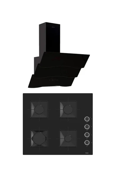 Ferre MEGA PLUS SERİSİ 2'Lİ CAM ANKASTRE SET ( SS205-D023 ) ürün görseli 1