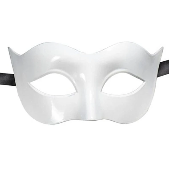 Beyaz Renk Masquerade Kostüm Partisi Venedik Balo Maskesi ürün görseli 1