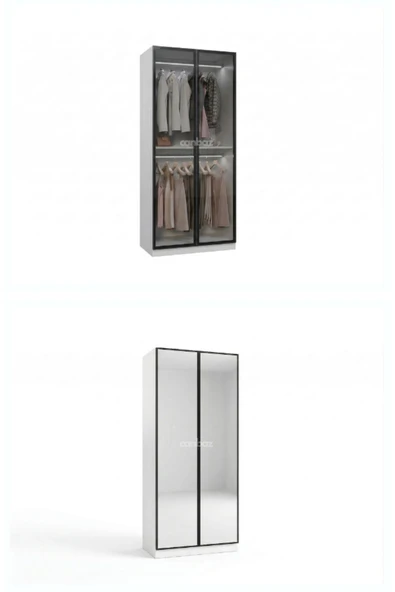 CANBAZ FURNİTURE Esla ASKILI 2 cam kapaklı %100 MDF (KURULUM DAHİL) ürün görseli 1