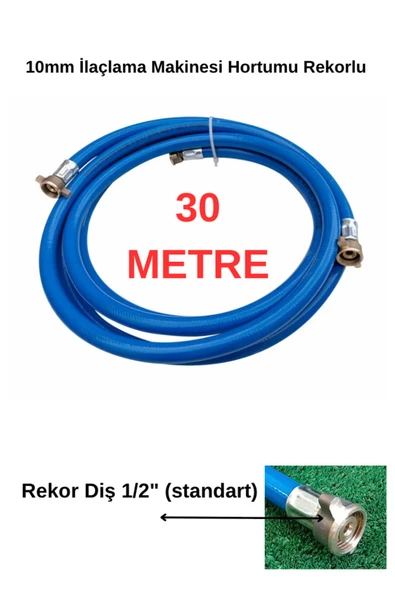 SAYFLEX Rekorlu Basınçlı ilaçlama Hortumu -1/2" (yarım parmak) Dişli - 30 METRE - Hortum 3/8" 10mm (Yüksek Kalite)-(90 Bar) ürün görseli 1