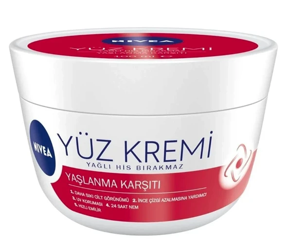 Nivea Yüz Kremi Yaşlanma Karşıtı Yağlı His Bırakmaz 100 ml ürün görseli 1