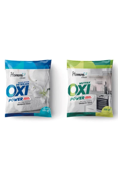 HOMM CLEAN Oxı Power Beyazlar Için Deterjan Ve Oxı Power Mutfak 2li Set ürün görseli 1