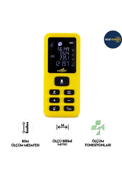 nuspower 80 Metre Dijital Lazer Mesafe Ölçer ürün görseli 1