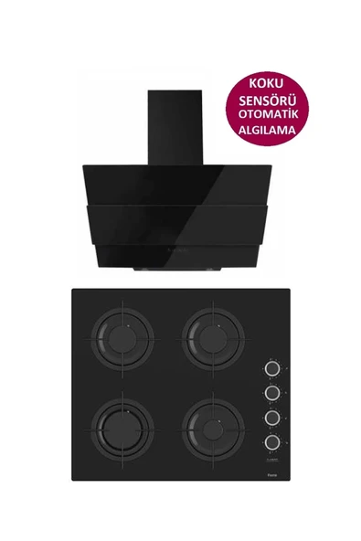 Ferre MEGA PLUS SERİSİ 2'Lİ CAM ANKASTRE SET ( CS205-SMRCW600 ) ürün görseli 1