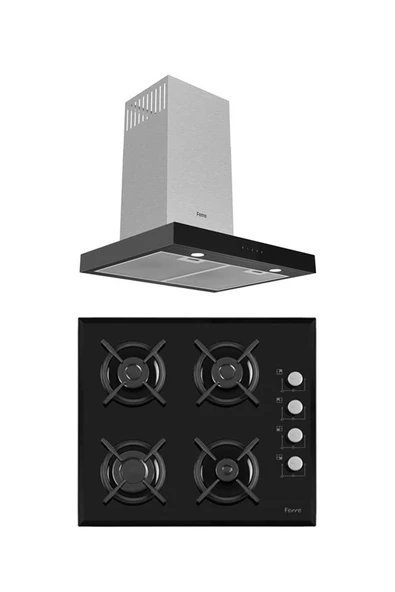 Ferre MEGA PLUS SERİSİ 2'Lİ CAM ANKASTRE SET ( S1140-D100 ) ürün görseli 1