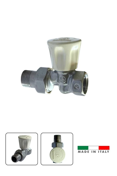 GIACOMINI Düz RADYATÖR VANASI 1/2" - Yüksek Kalite -İtalyan ürün görseli 1